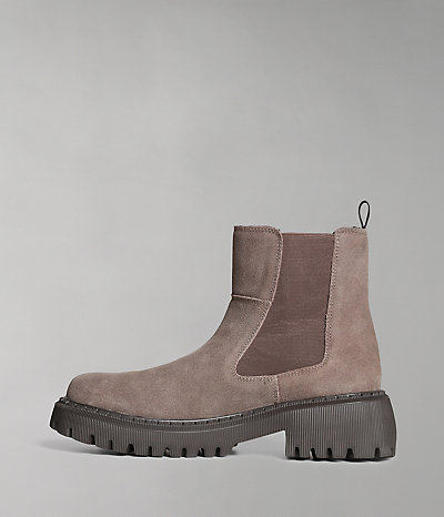 Berry Chelsea Suede Boots-